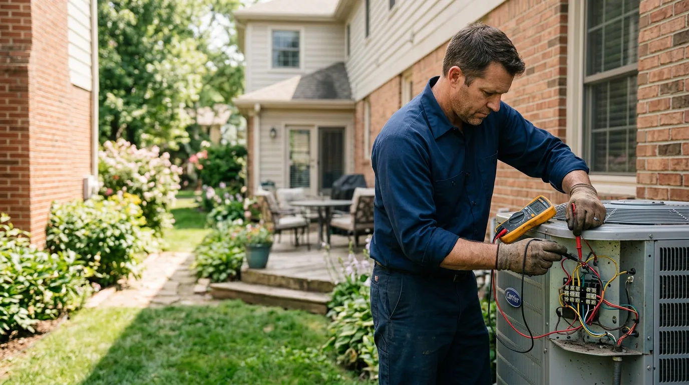 HVAC technician working near Mclean, IL
